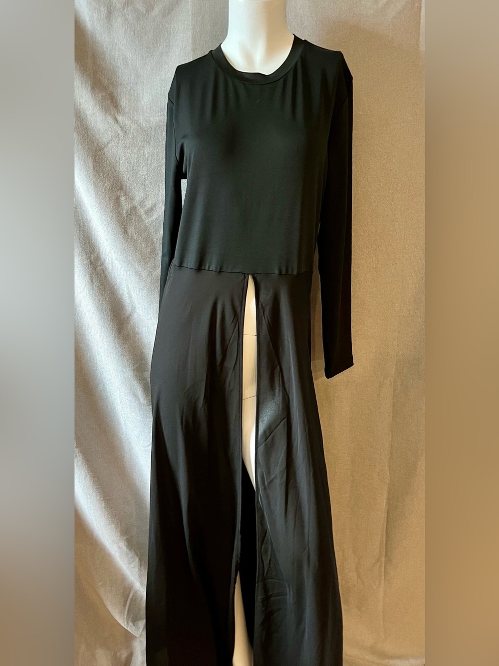 Exclusive Black Maxi Dress - Elegant Women's Split front Evening Gown